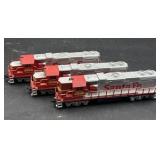 (3) HO-scale Santa Fe GP-series diesel