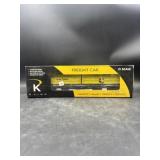 Yellow Evans 100-Ton Coil Car decorated for the