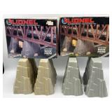2- Lionel 6-12744 Rock Piers set O/O27 gauge