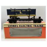 Lionel Chesapeake & Ohio flatcar with a trailer