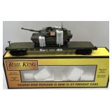MTH RailKing U.S. Army Flat Car w/ M1A Abrams