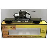 MTH RailKing 30-7093C O-gauge flatcar w/ U.S.