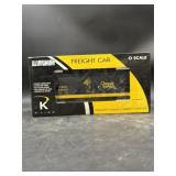 Navy blue K-Line O Gauge model train hopper car