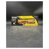 yellow HO scale model train hopper car features