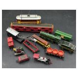 Toy Train Lot ï¿½ Tinplate Locomotives, Trolley,