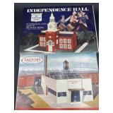 (2) Plasticville U.S.A. Factory Building &