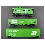 Green HO Scale Burlington Northern Freight Car
