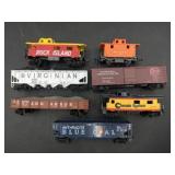 (7) HO Scale Mixed Freight Cars & Cabooses ï¿½
