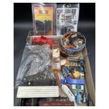 Large Assortment of Model Train Parts, Structures