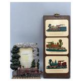 3D steam engine picture frame & wall hanging