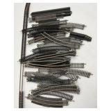 N model train track straight & curve