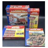 (4) Life-Like Train Layout Building & Accessory
