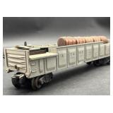 Grey vintage Lionel 3562-25 Operating Barrel Car