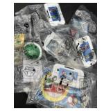(9)  Wii / Mario Bros Sealed Kids Meal Toys -