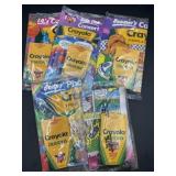 (6) CRAYOLA Sealed Kids Meal Toys - 1990