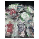 (43) NFL mini jerseys  Sealed Kids Meal Toys -