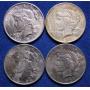 4 Silver Peace Dollars