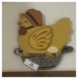 Wood Rooster Wall Hanging