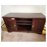 Wood Entertainment Center and DVD Player
