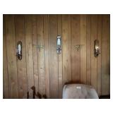3 Wood Candle Sconces