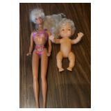 Vintage Barbie and Baby Doll