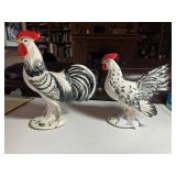 2 Vintage Ceramic Chickens