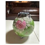 Round Footed Floral Decorative Vase
