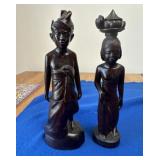 Pair of Asian Wood Carved Figures