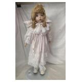 Porcelain Doll w/Stand