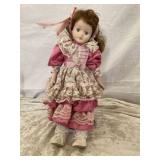 Porcelain Doll w/Stand