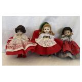 Three Madame Alexander Dolls