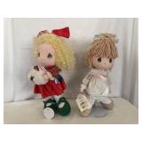 Two Stuffed Precious Moment Dolls