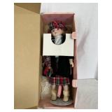 Porcelain Doll in Scottish Dress