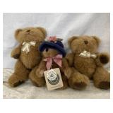Three Stuffed Bear Animals