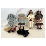 Four Native American Dolls