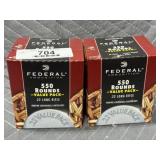 2 Federal 22 LR Bulk Packs - 1,100rds.