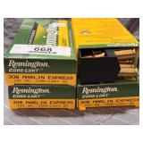308 Marlin Express Ammo - 64rds. & 15pcs. Brass