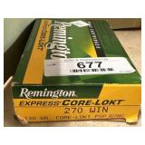 Remington 270 Winchester Ammo - 20rds.