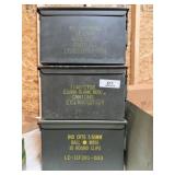3 Ammo Cans - .50 Cal Cans - CANS ONLY