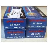 PPU 32 Acp. FMJ Ammo - 200rds.