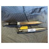 WWII German Mauser Bayonet w/#Matching Scabbard