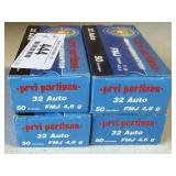 PPU 32 Acp. FMJ Ammo - 200rds.