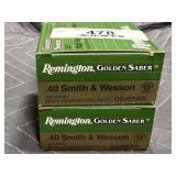 Remington 40 S&W Ammo - 50rds. 180gr. JHP