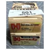 Hornady 40 S&W Ammo - 40rd.  165gr. FTX