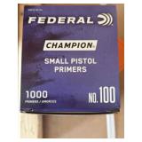 Federal Small Pistol Primers - 1,000 Primers