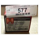 Hornady 17 Hornet Ammo - 25rds.