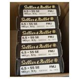 S&B 6.5x55 Swedish Ammo - 100rds. - 140gr. FMJ