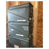 Three 40mm Linked Ammo Cans - AMMO CANS ONLY