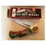United Edge "Kiss My Bass" Folding Knife