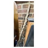 Fireplace Tools & 2 Walking Sticks